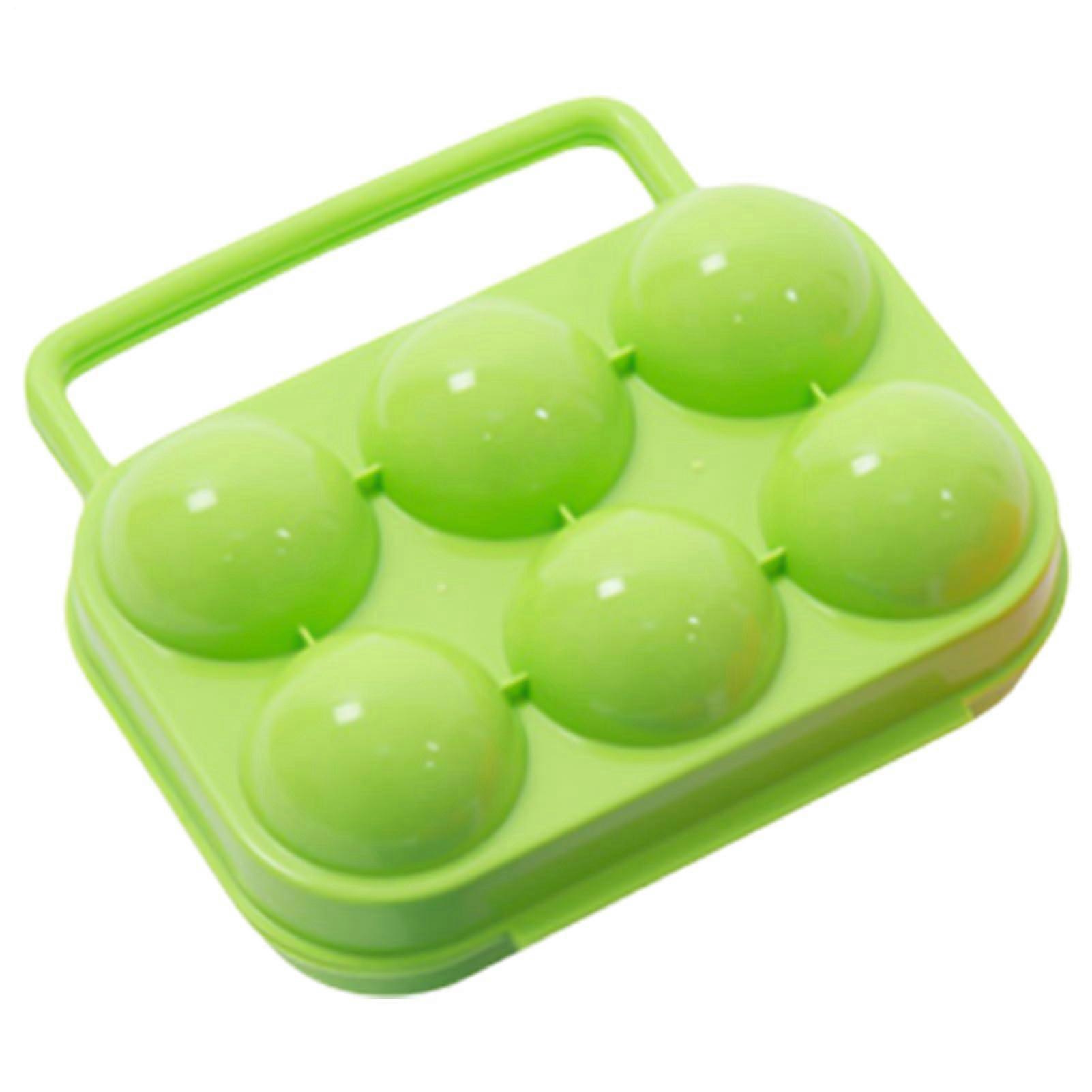 Camping Egg Container - Reusable 6-Square Egg Box Organizer for Fridge, Travel, and Cooking - Durable Food Tray for Home Use