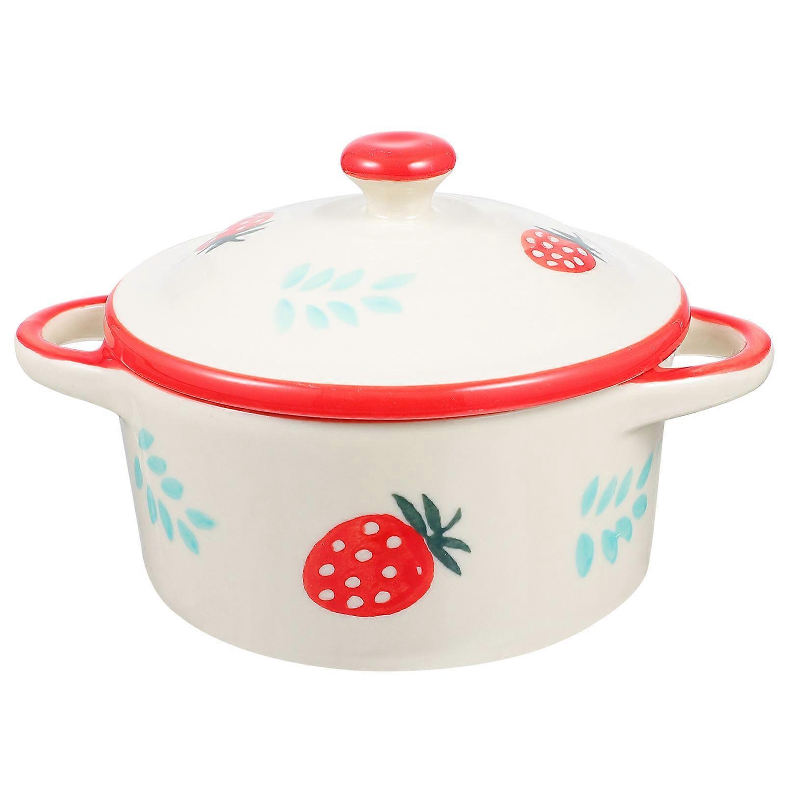 Ceramic Baking Bowl for Food Serving 1Pcs Assorted Color Cooking Bowl