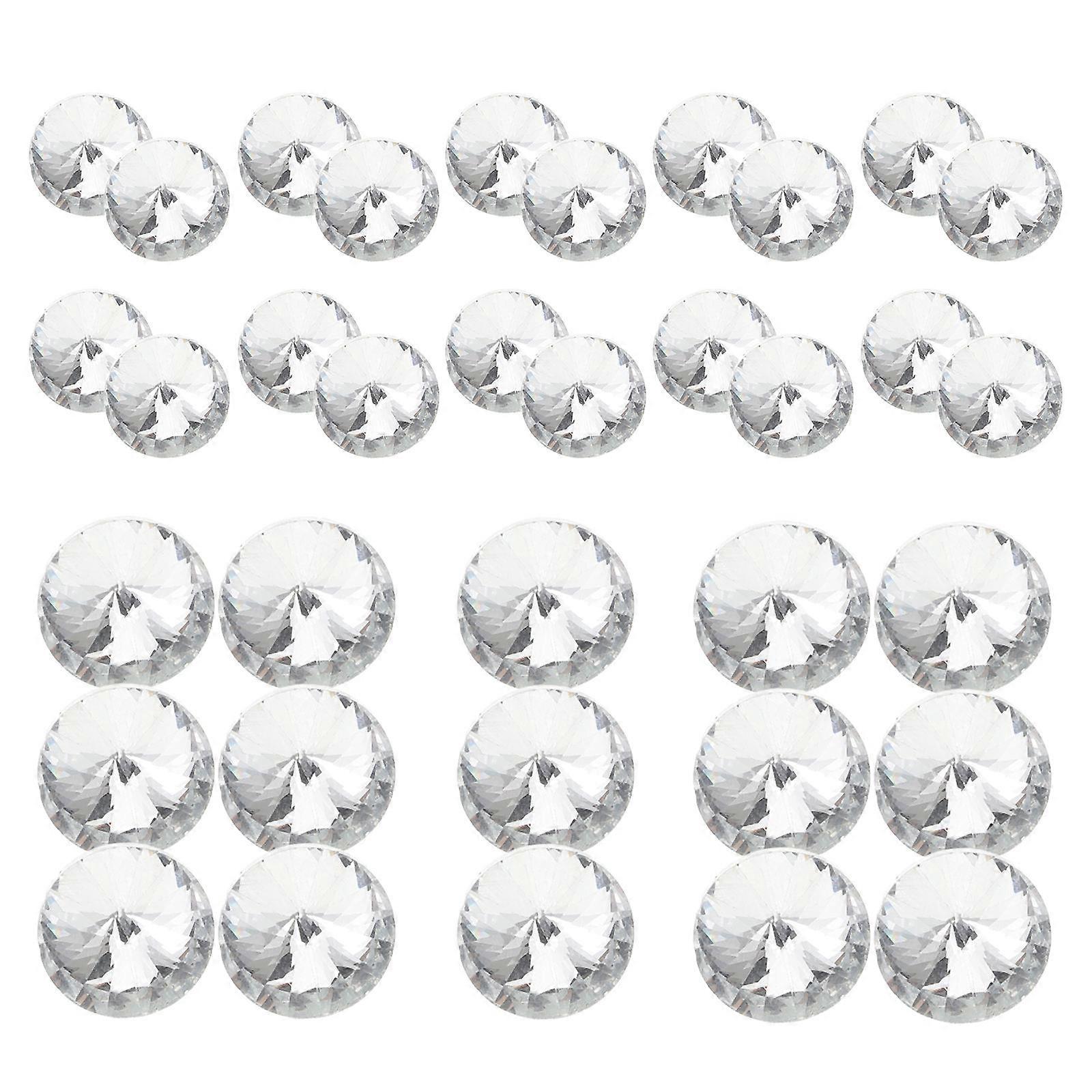 Acrylic Buttons For DIY Crafts And Home Decoration 100 Pcs Transparent Classic Shape Small Size Decorative Features