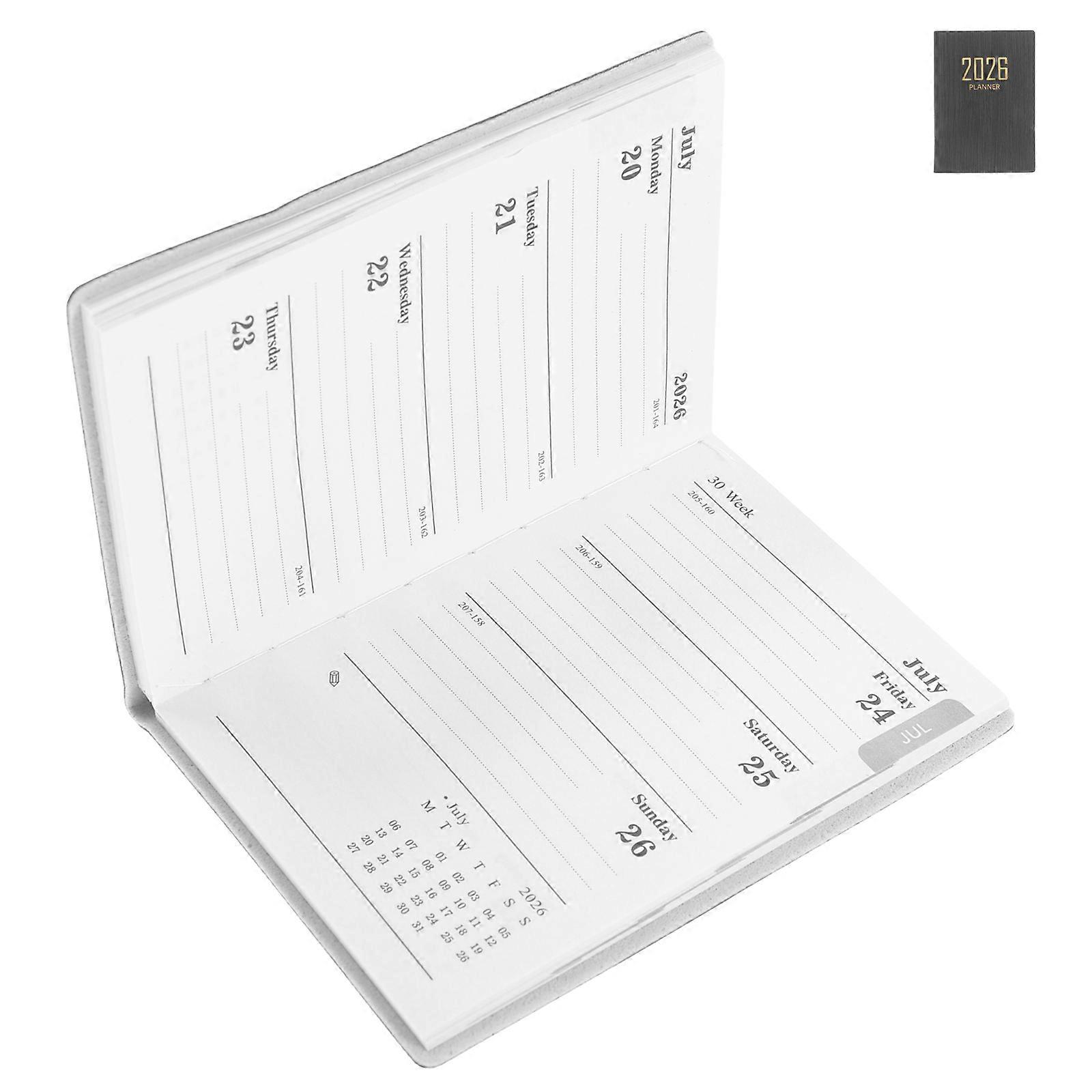 Mini Planner Daily Planner Notepad for School and Office 4Pcs 2026 Pocket Organizer