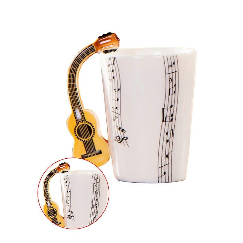 Ceramic Mug Creative Coffee Cup for Drinking Use with Guitar Handle Design