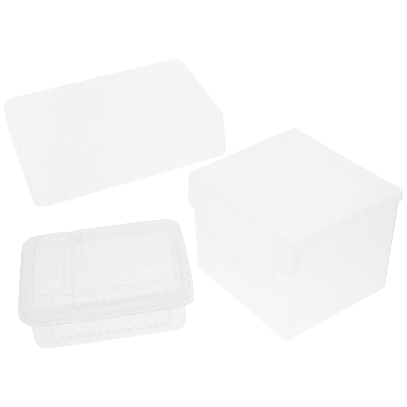 Rectangular Cards Protector Storage Box For Small Parts Jewelry Office Premium Quality Transparent 6 Pcs