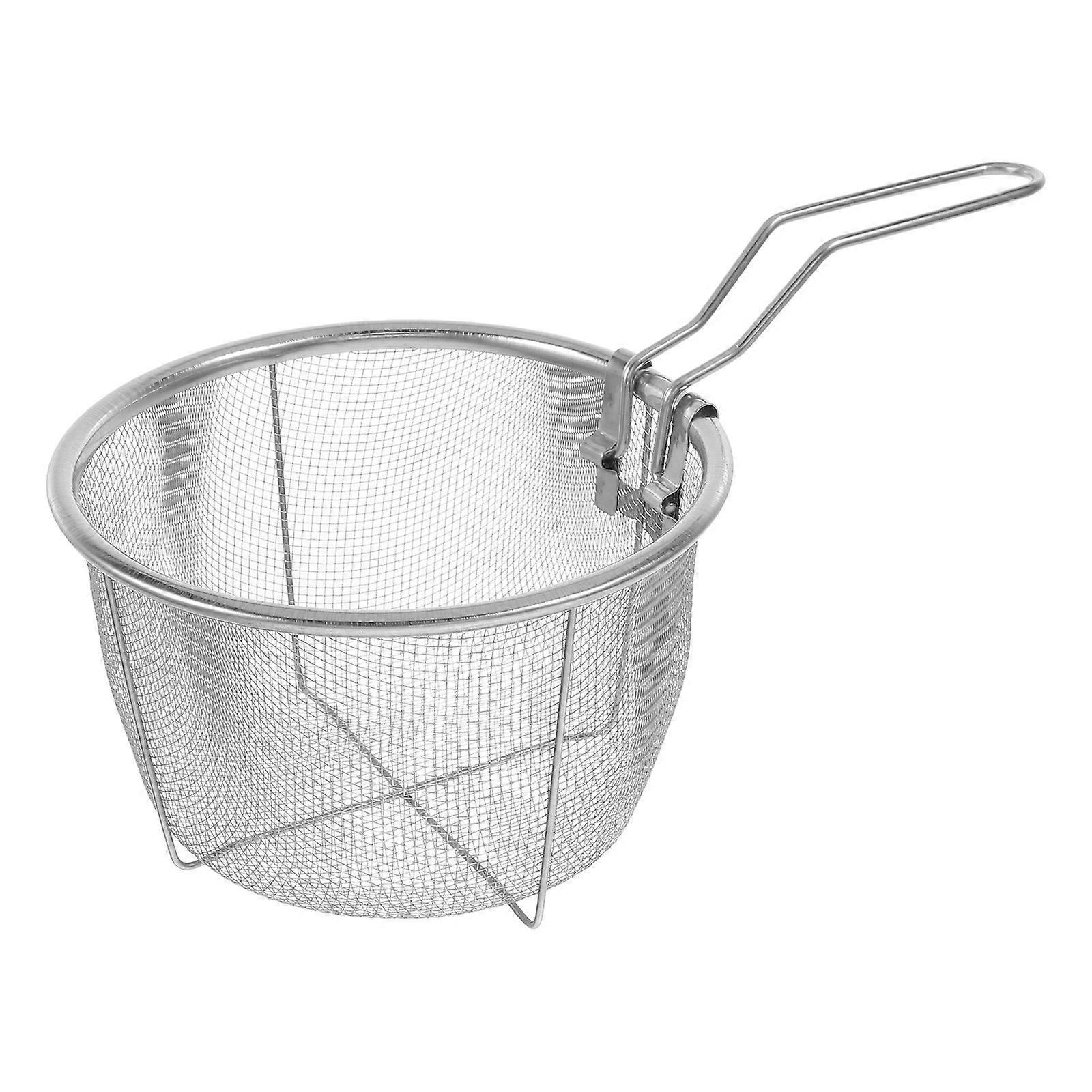 Folding Stainless Steel Frying Basket for Kitchen Use 3Pcs Set