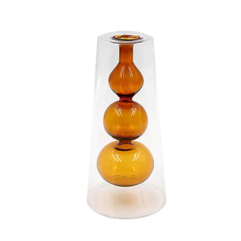 Coffee Vase Double-Layer Water Planting Vase 3Pcs