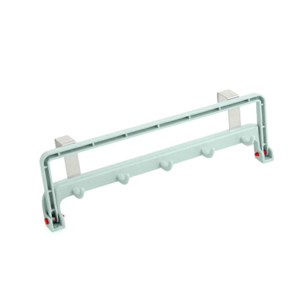 Bathroom Hanging Shelf Folding Hook Rack for Door Use 4Pcs Green