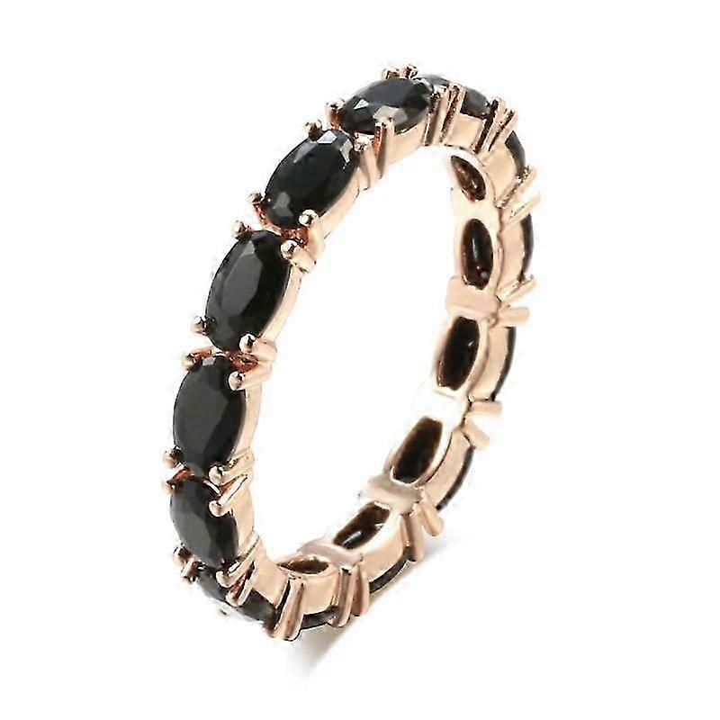 Elegant Black Zircon Women's Ring 2025