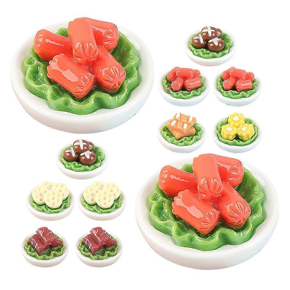 Mini Food Prop for Decoration 60Pcs Resin Mixed Style Vegetable Models
