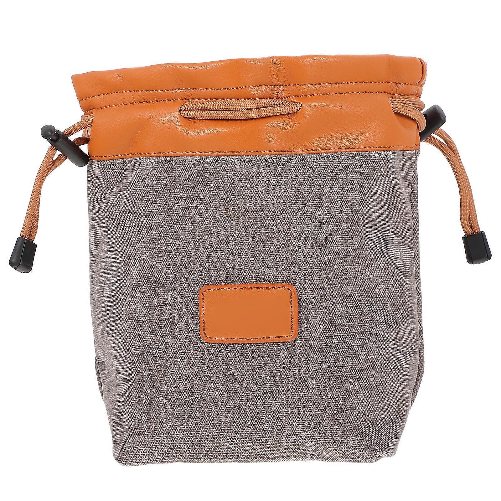 Camera Storage Case Canvas Pouch for Storage 2Pcs Travel Carrying Bags