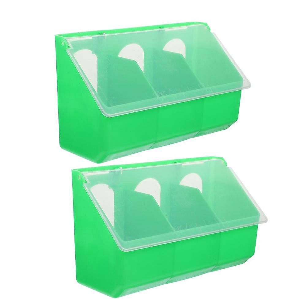 Mangeoire à oiseaux 4 pièces, design suspendu certifié pour calopsittes et pigeons, installation facile, vert clair