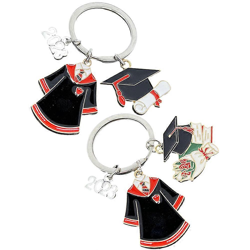 Graduation Keychain Metal Grad Theme Key Chain for Graduating Students 10Pcs