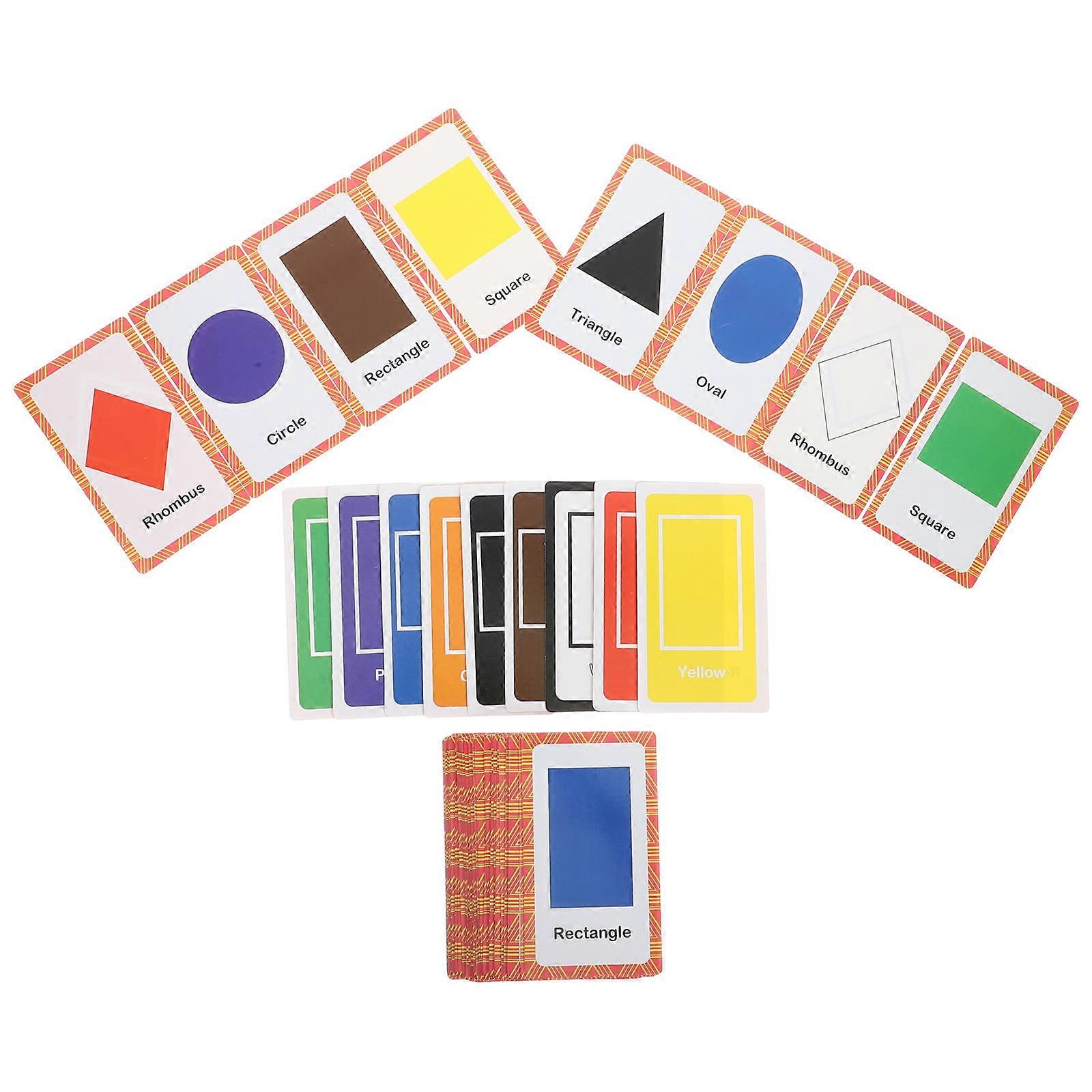 Educational Color Shape Flash Cards Toddler Flash Cards for Learning 5Sets