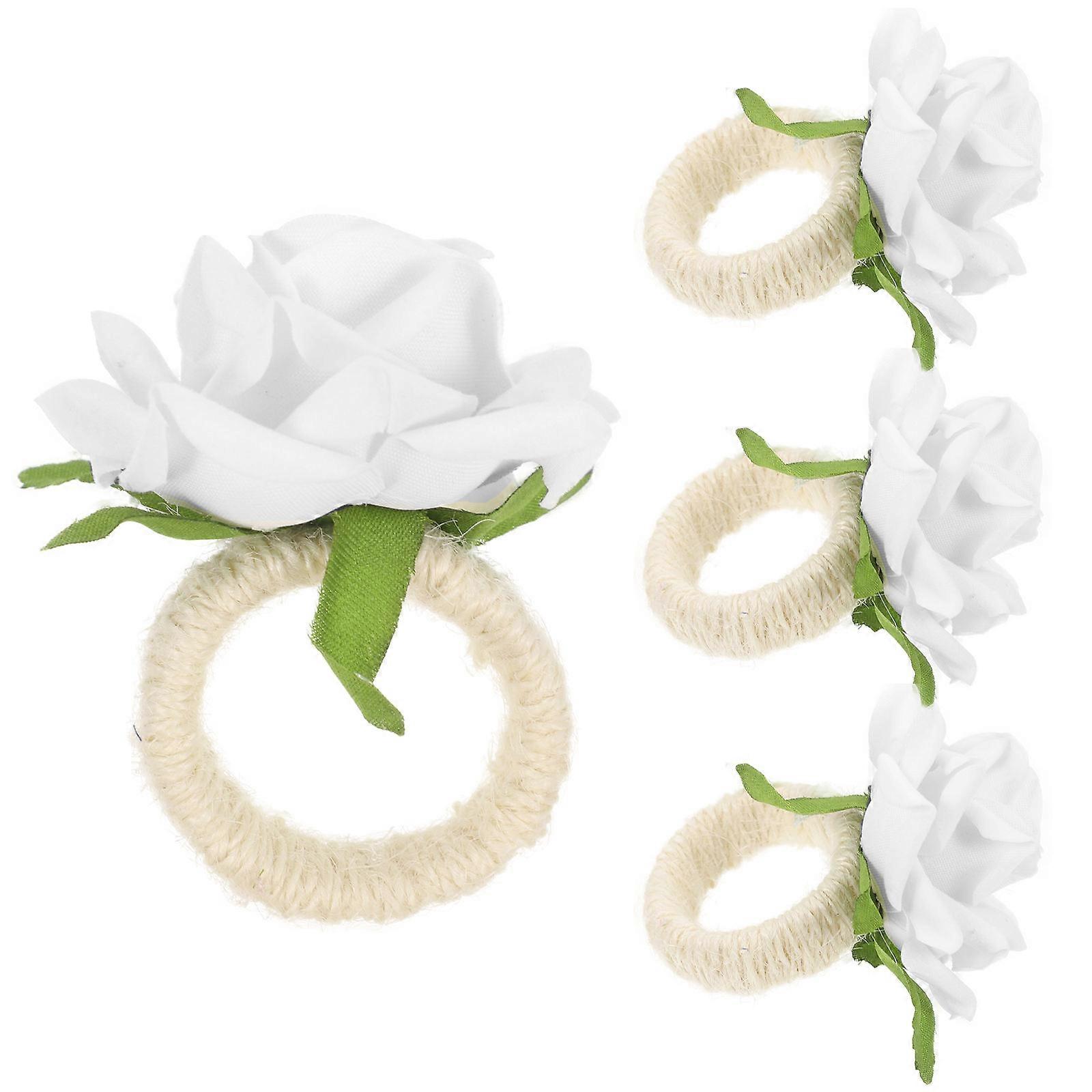 Flower Napkin Holders White for Dining Use 20Pcs Collection