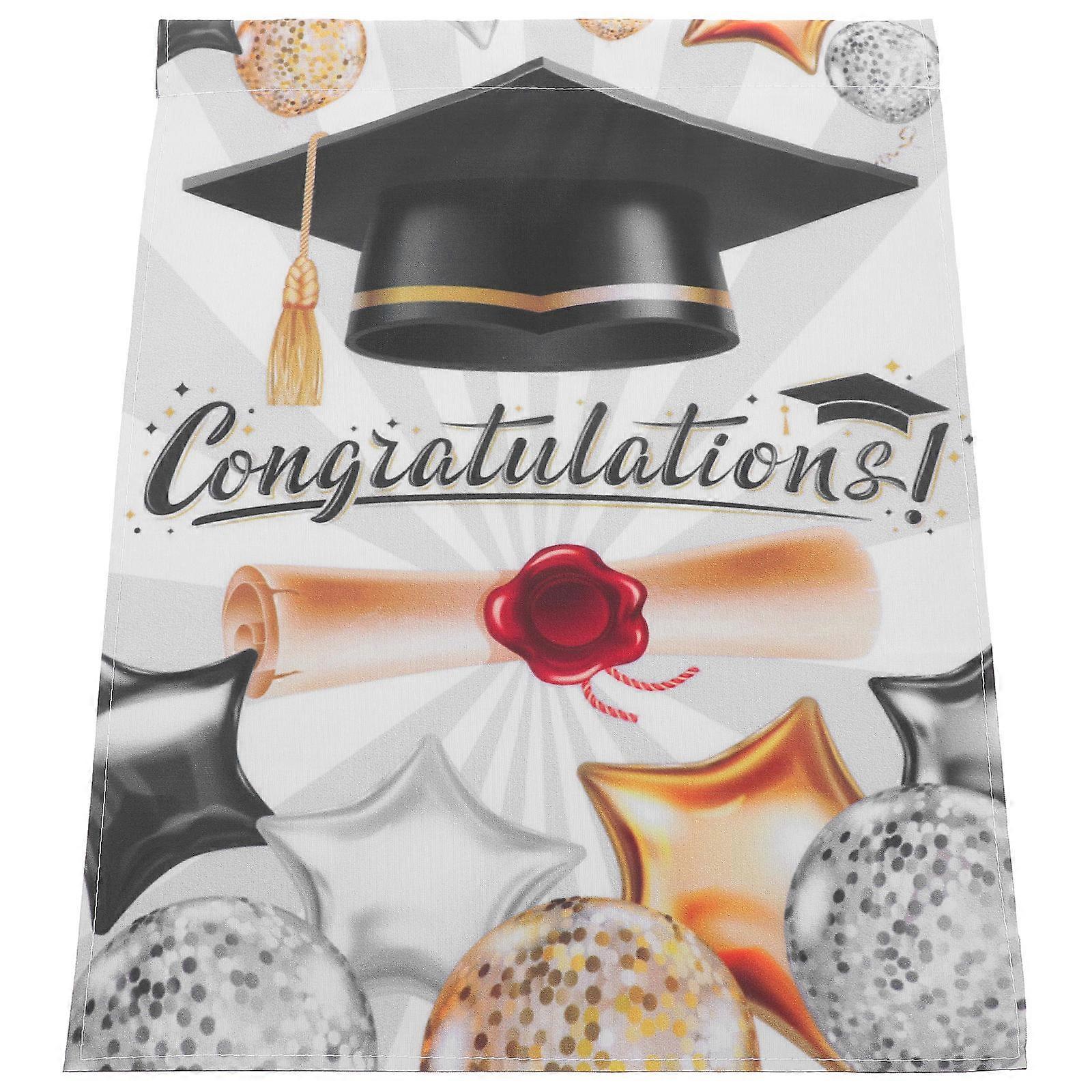 Graduation Party Garden Flag Outdoor Decoration 3Pcs Multi Rectangular Craftsmanship