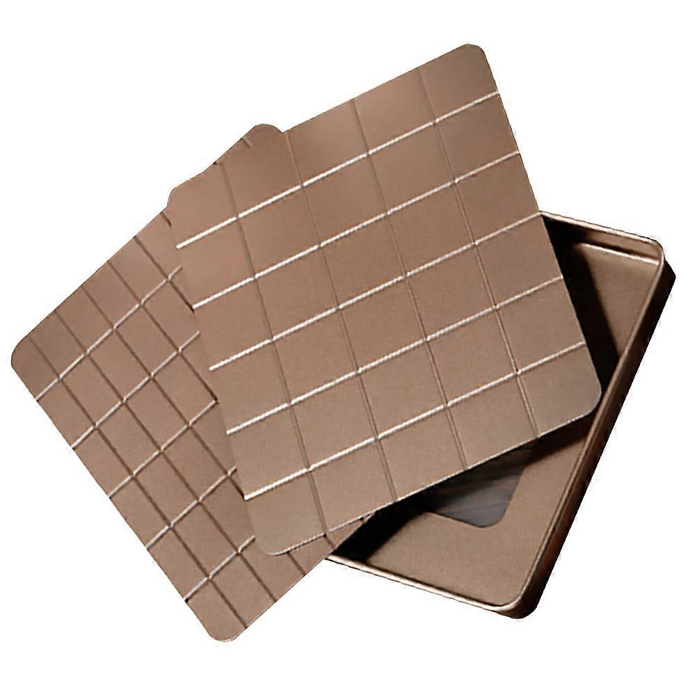 3 Sets Nougat Mold Tray Baking Candy Making Tools For Beginners Coffee Color Rectangular Shape 24.8x20.8cm