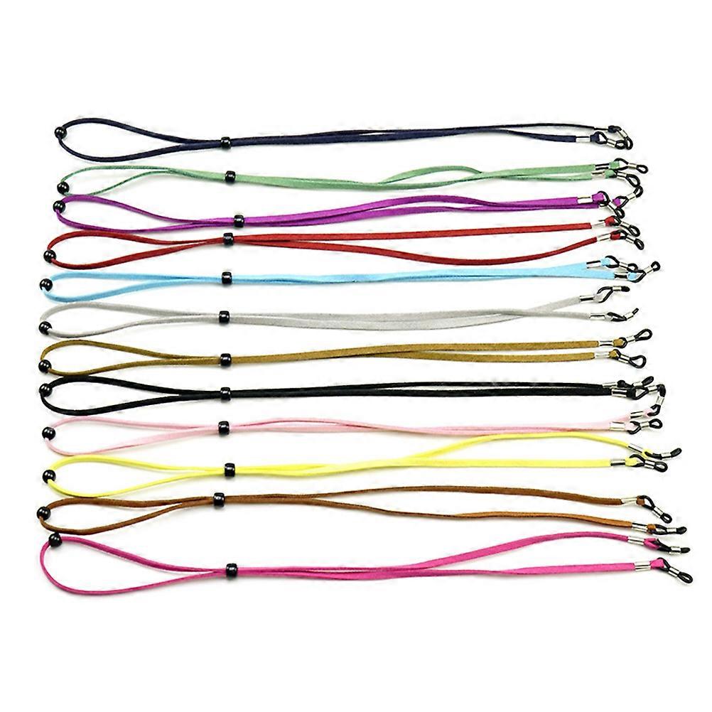 Chains For Spectacles Eyewear Retainer Dark Brown 70x0.5cm Adjustable Fit 6Set