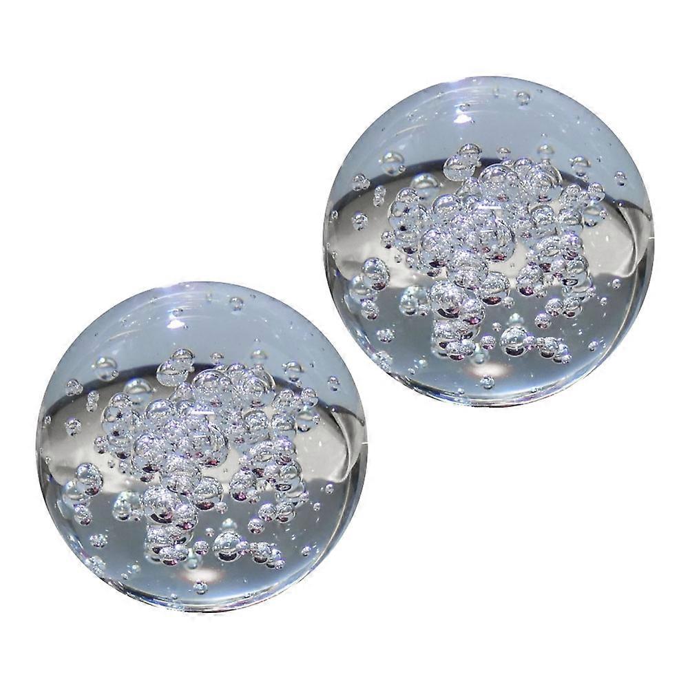 Decorative Bubble Balls Glass Balls for Desktop Decor 6Pcs Set