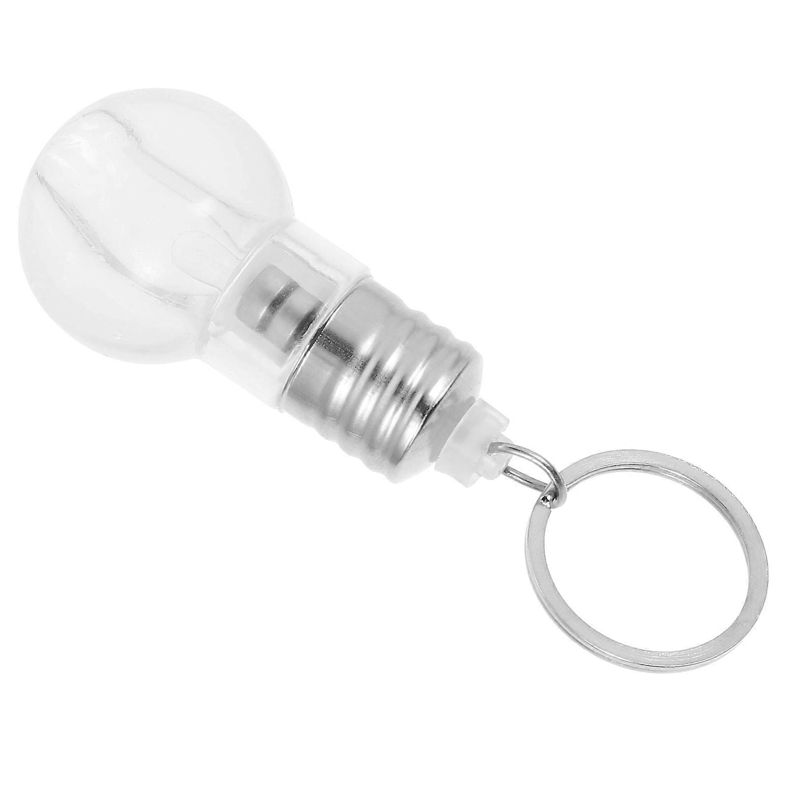 LED Keychain Light Mini Bulb Torch for Decor Use 2Pcs Silver Torch