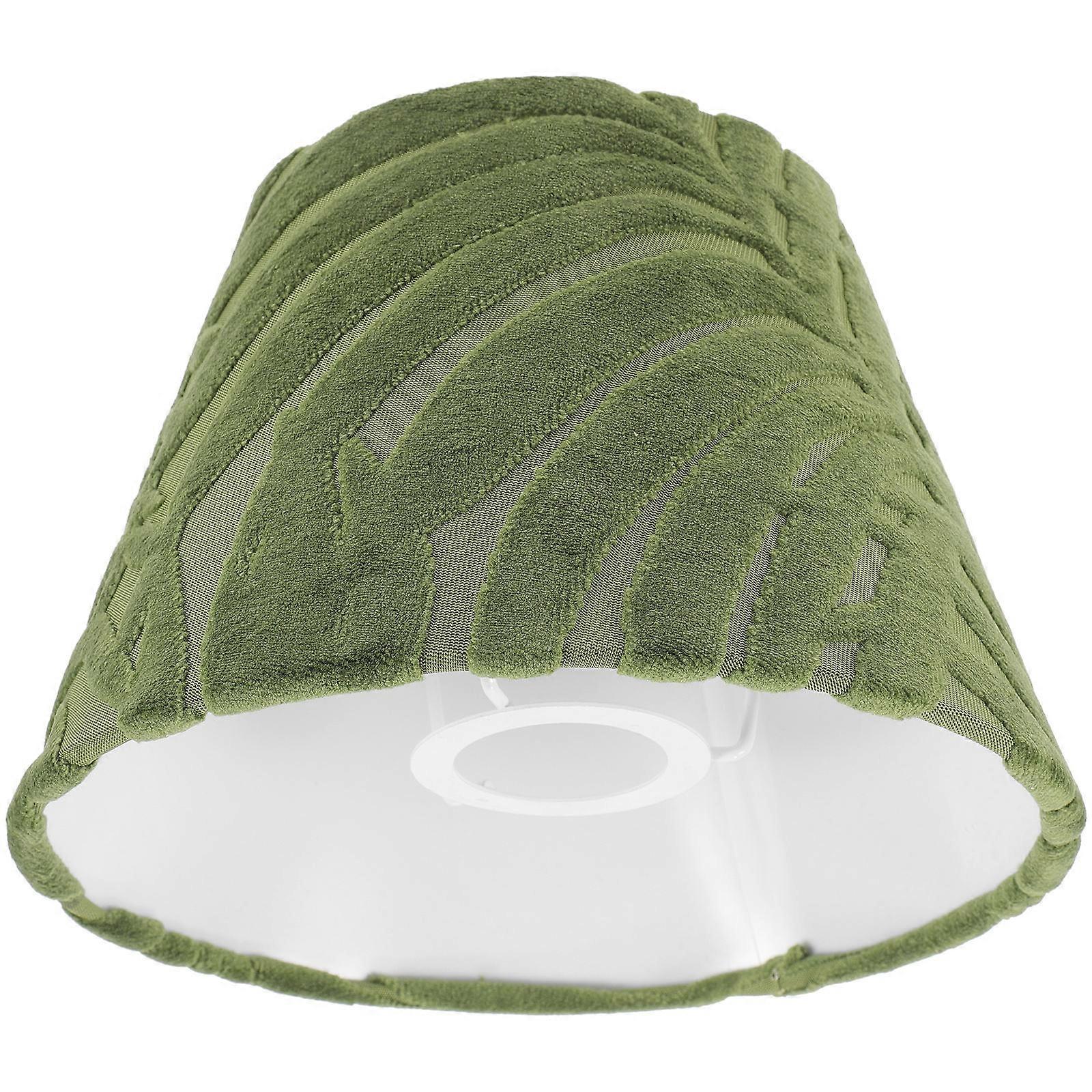 Green Lamp Shade Plush Cloth Table Lamp Shade Replacement 2Pcs