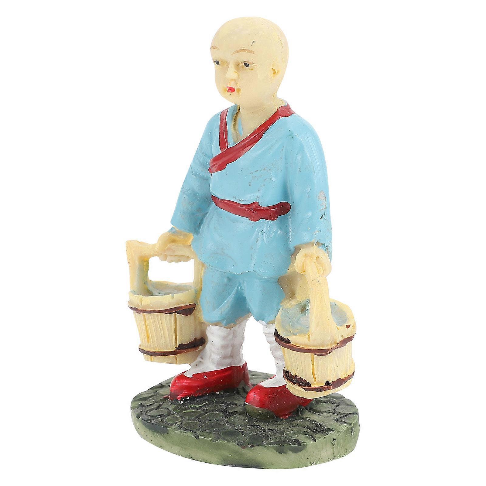 Monk Figurine Ornament Resin Model for Sand Table Therapy 1 Piece