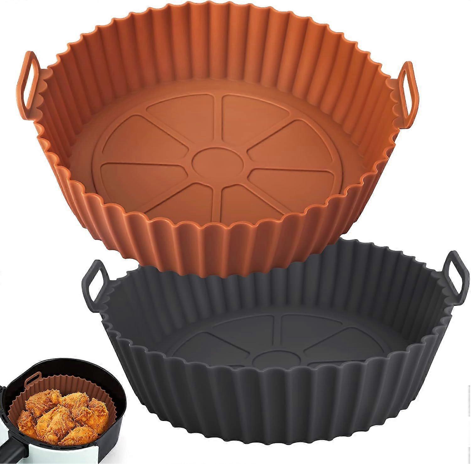 Silicone Pan Liners for 3-5 Qt Air Fryers (Pack of 2)