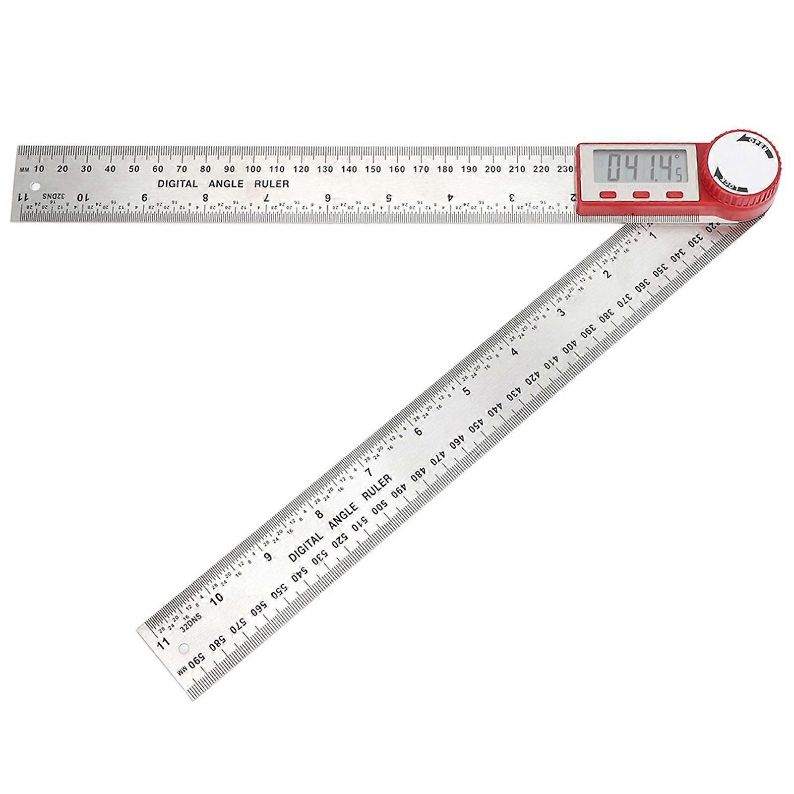 Digital Ruler Stainless Steel Electronic Ruler 360 Degree Measuring Tool for Angle Length Measurement0-300mm