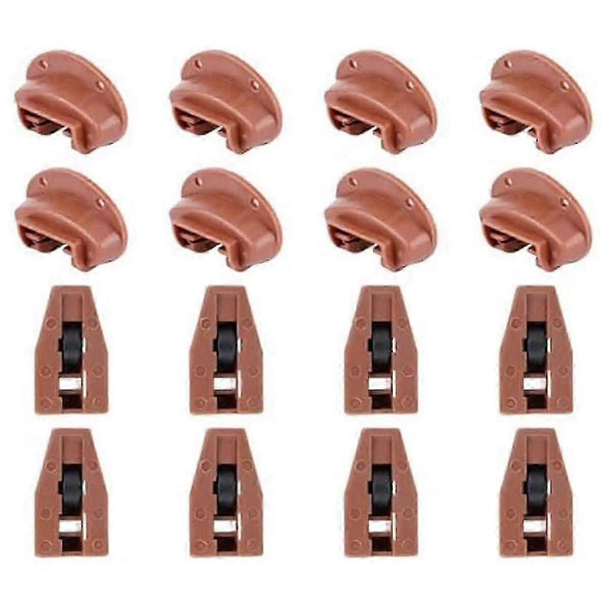 8sets Plastic Drawer Track Guides Kit,drawer Slides Guides Replacement Parts For Center Mount Drawer Dresser Drawer
