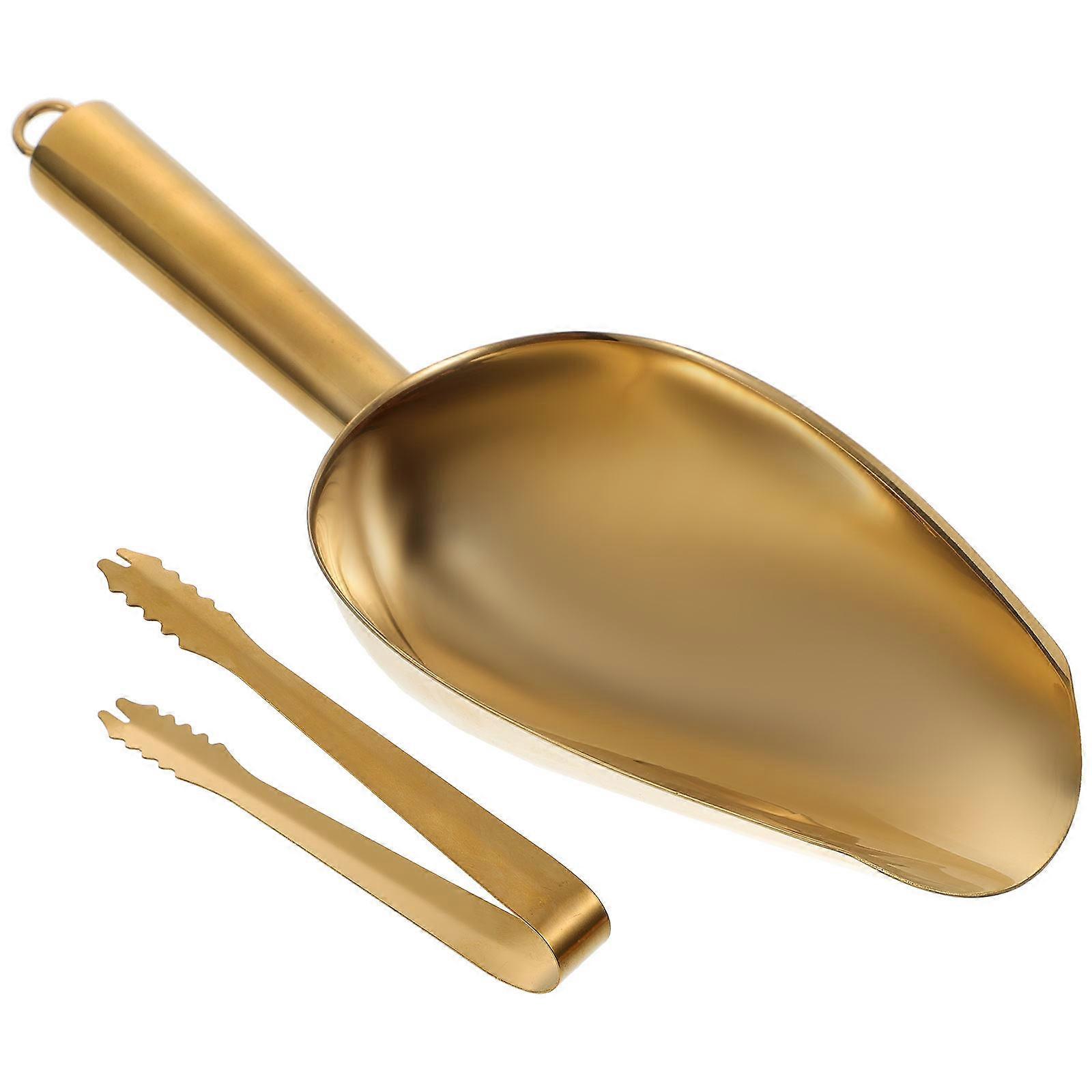 Stainless Steel Ice Multi-Function Scoop Tong for Home 3Sets