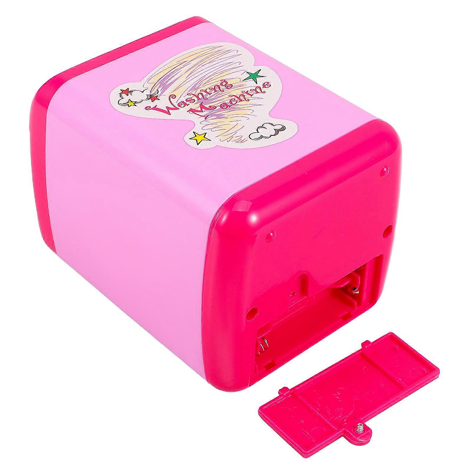 Tiny Washing Machine Makeup Brush Cleaner for Home 2Pcs Plastic Automatic Electric Toy