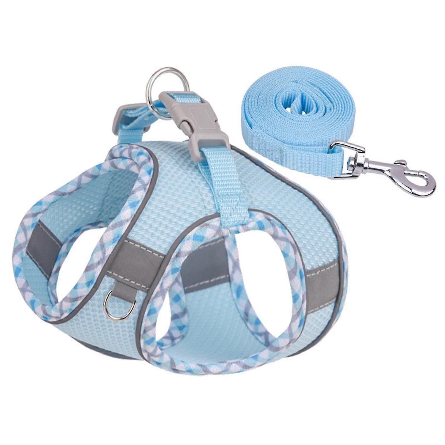 2025 1 Set Pet Harness Buckle Adjustment Mesh Design Reflective Walking Soft Escape Proof Puppy Chest Str