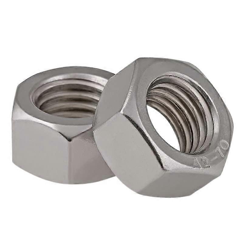 Stainless Steel 304 Fine Teeth Hexagonal Nut M4 To M24 10Pcs Metric Nut Set M18 X 1.0
