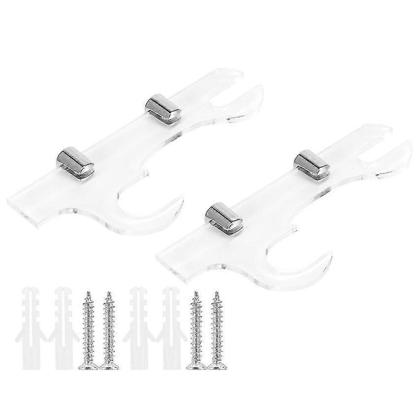 Acrylic Samurai Sword Stand Wall Mounted Display Holder Set of 2 Transparent Durable Lightweight