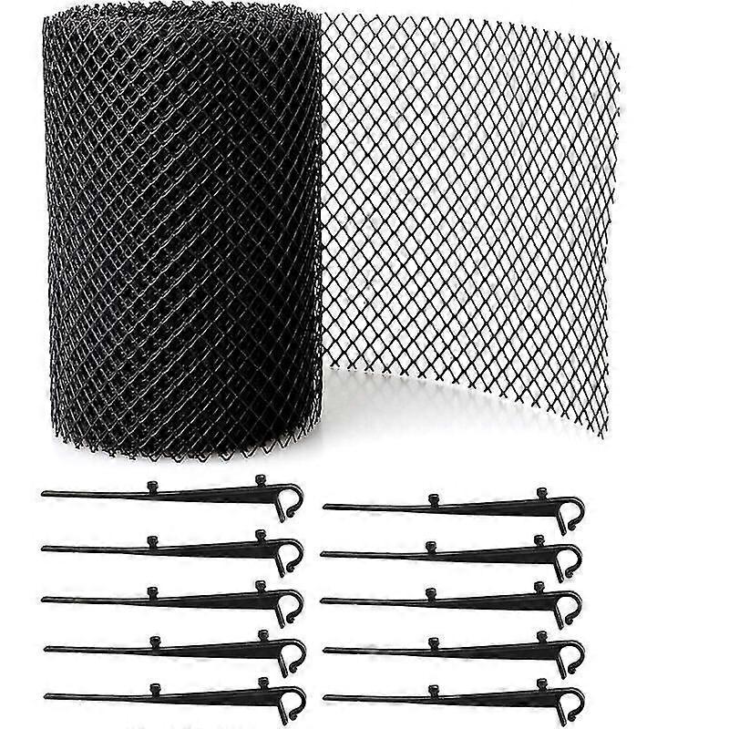 12 meters High Quality Gutter Mesh [INCLUDED 20 Hooks + 2 Grid 6m x 15cm] Roof Protection + Leaf Protection