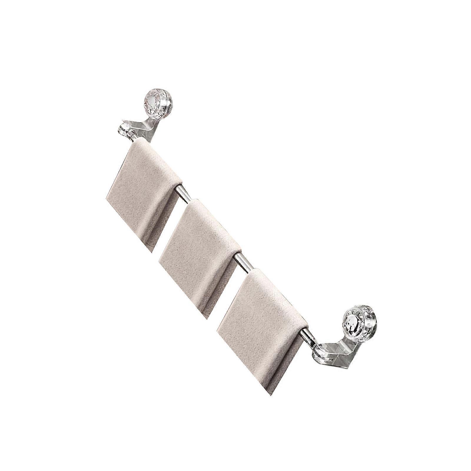 Space Saving Extendable Towel Rack Strong Adhesive Suction Mounts Towel Holders Strong Stand for Showers Bathrooms  2