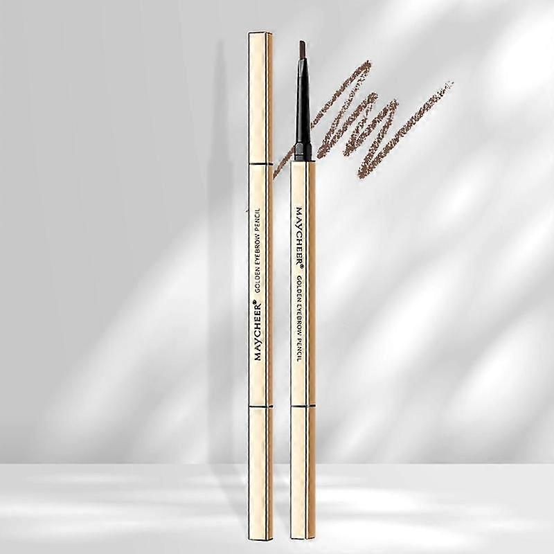 Double-ended Eyebrow Pencil, 1 Count Waterproof Long Lasting Eyebrow Pencil, Brow Styling Brush, Brow Shading & Filling Pencil, Brow Brush M