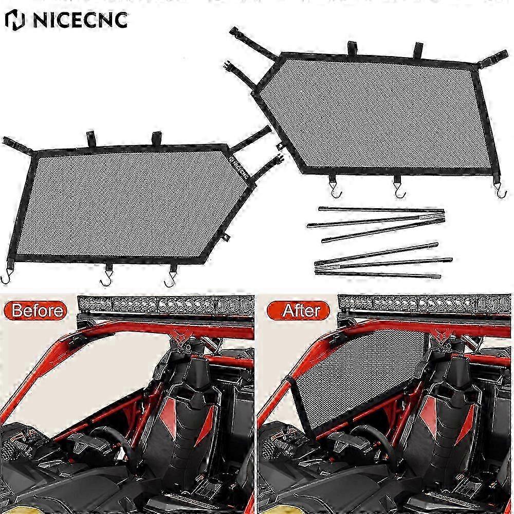 For CAN AM 2Pcs Window Nets For Can-Am Maverick X3 R 4x4 XRS Max RR DS Turbo DPS 2017 2018 2019 2021 2020 2022 UTV Accessories