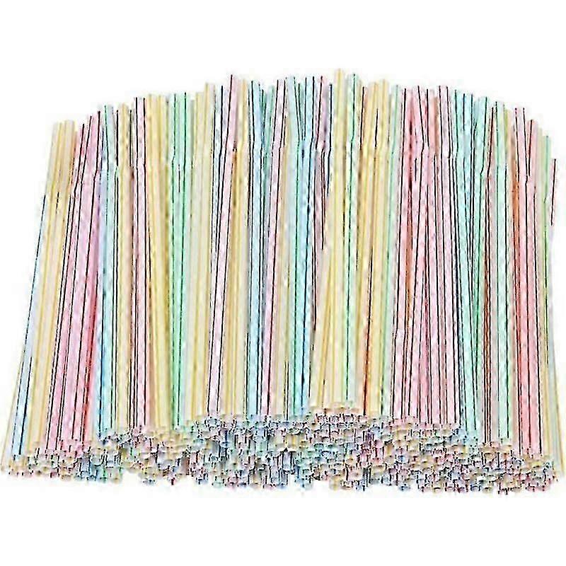 Colorful drinking straws for party 1000pcs flexible plastic disposable