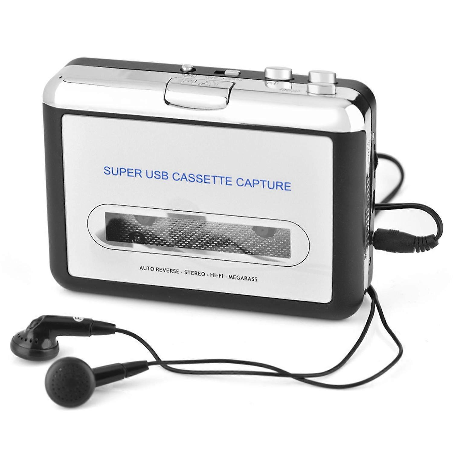 USB Cassette Tape to PC MP3 CD Switcher Converter Capture Audio Music Player with Headphones