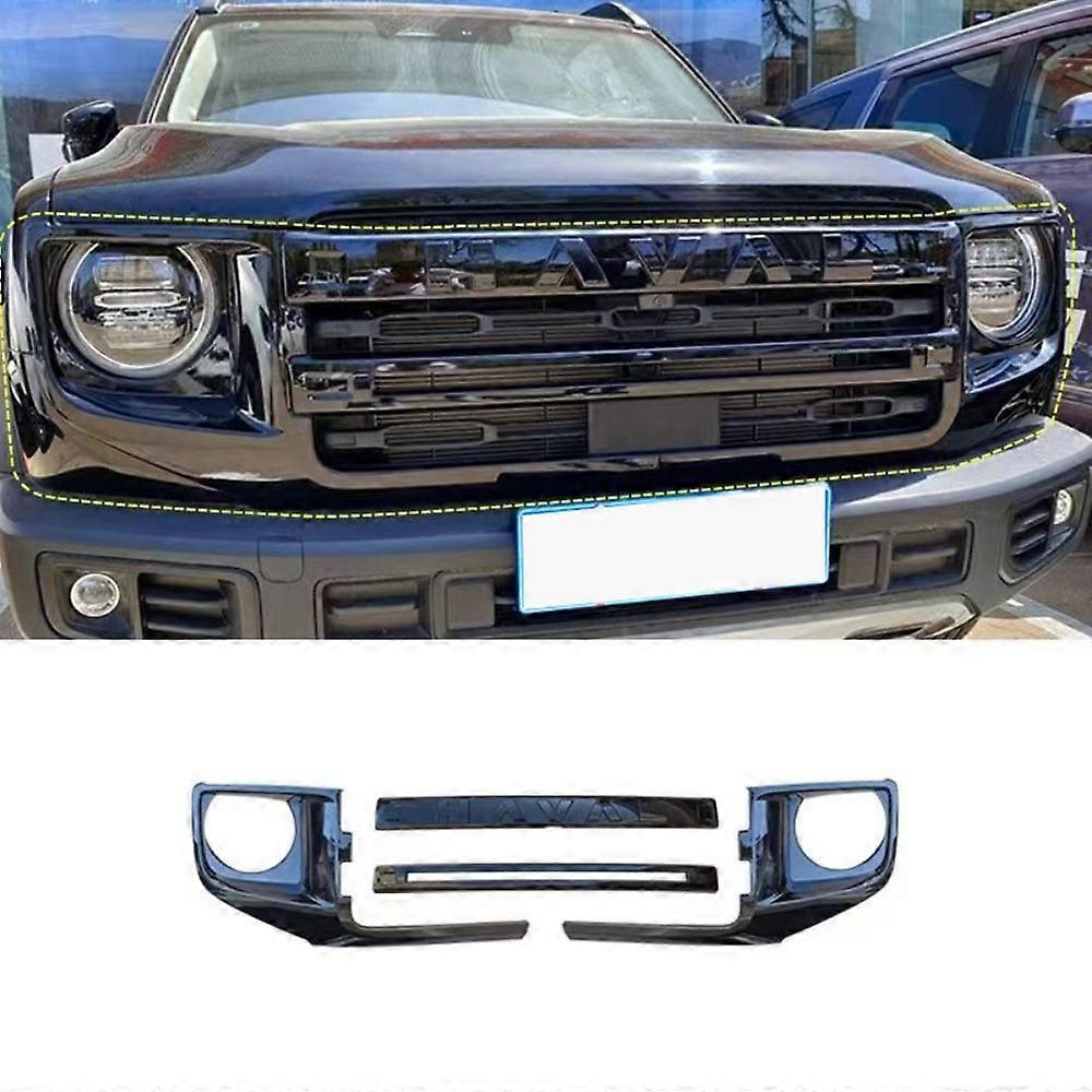 Suitable For Great Wall Haval DARGO 2024 Middle net light Through-type center light LED Light Headlight cover frame Grille trim