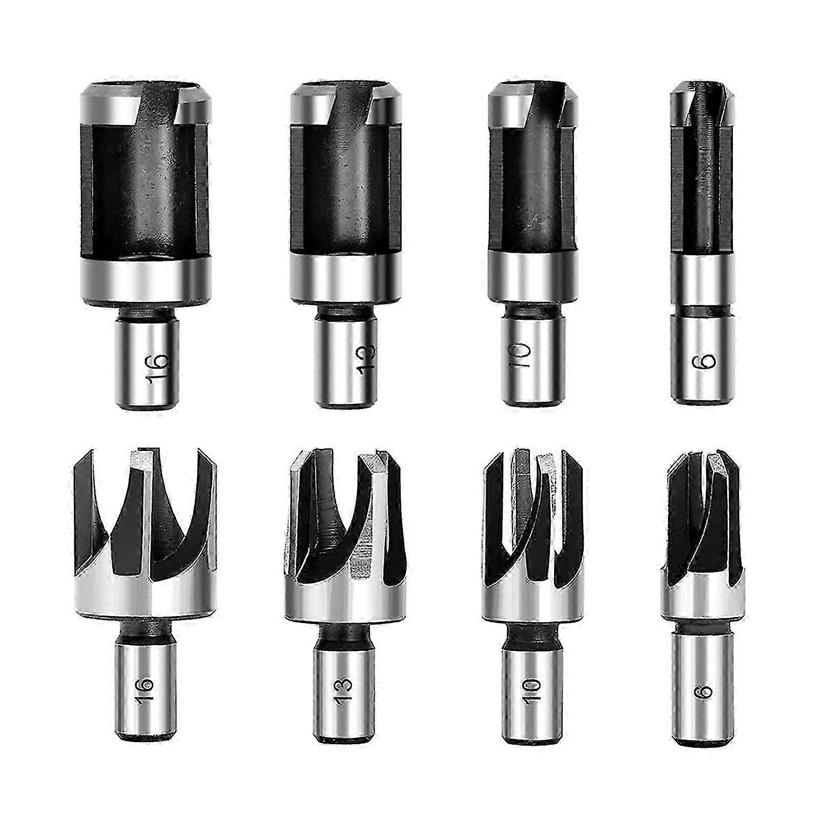 Carbon Steel Wood Drill Bits Wood Plug Cutter Drill Bit Set with Various Sizes 8PCS 43mm 5mm compatible Precise Core Extraction Myi