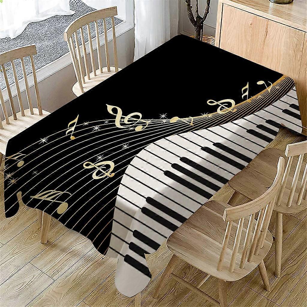 Piano Music Pattern Table Cloth Rectangular Tea Table Cover Dining Home Decor