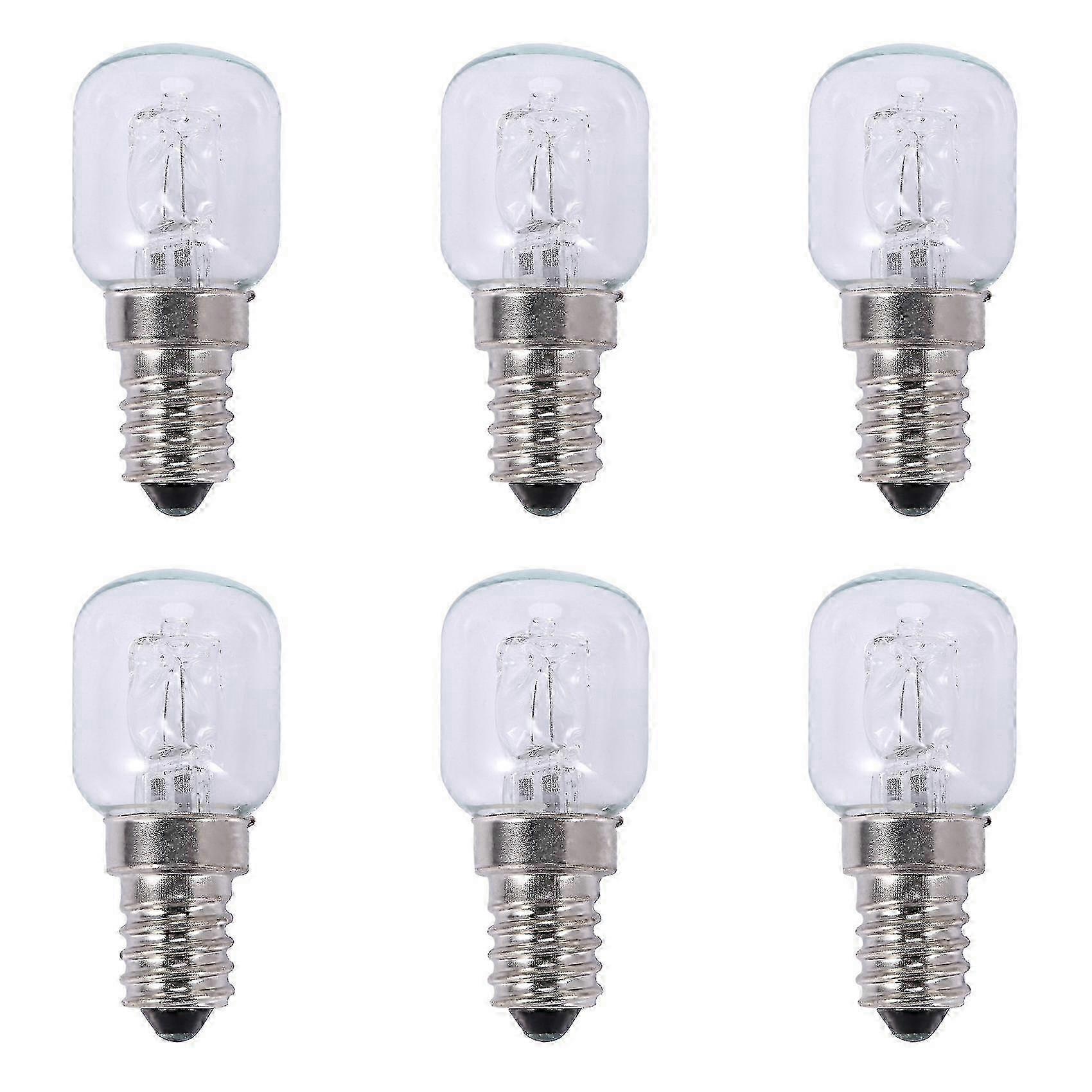 6X E14 High Temperature Bulb 500 Degrees 25W Halogen Bubble Oven 250V Quartz grade