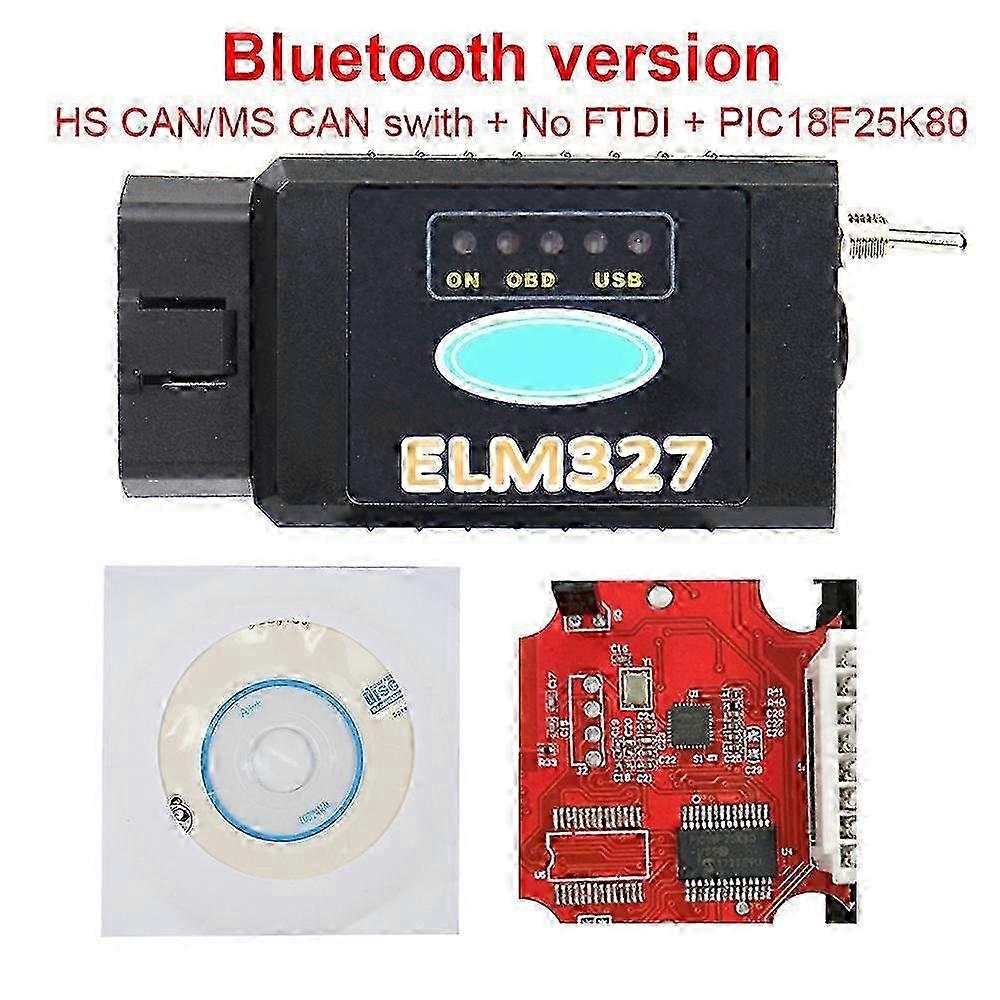 ELM 327 V1.5 PIC18F25K80 For Ford OBD 2 OBD2 Car Diagnostic Auto For FORScan ELM327 USB OBD2 Scanner CH340 HS CAN/MS CAN Tool