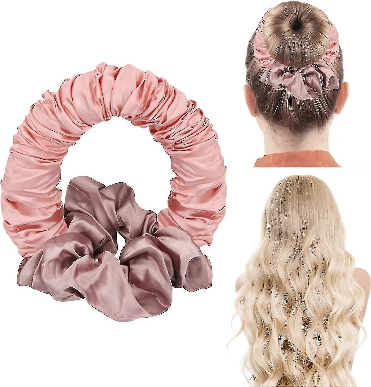 Heatless Curlers Headband, Lazy Hair Rollers Overnight Curls Headband(Blue)