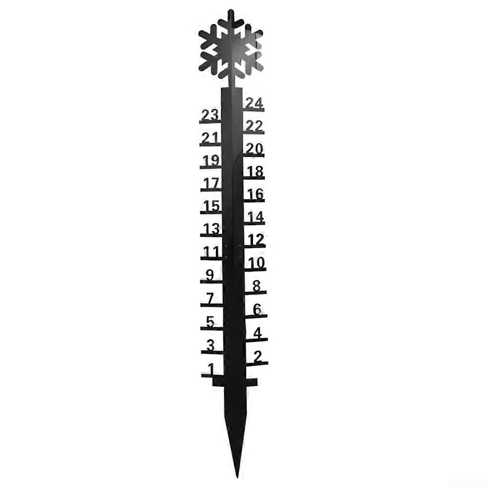 Snowflake Snow Gauge For Yard  24 And 36 In Metal AntiGlare Coating And Scale Reading WeatherResistant Iron