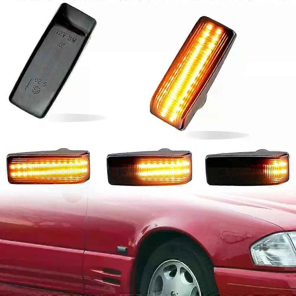 For Mercedes Benz C-Class W201 W202 E-Class W124 S-Class W140 SL-Class R129 LED Car Side Marker Lights Repeater Signal Lights