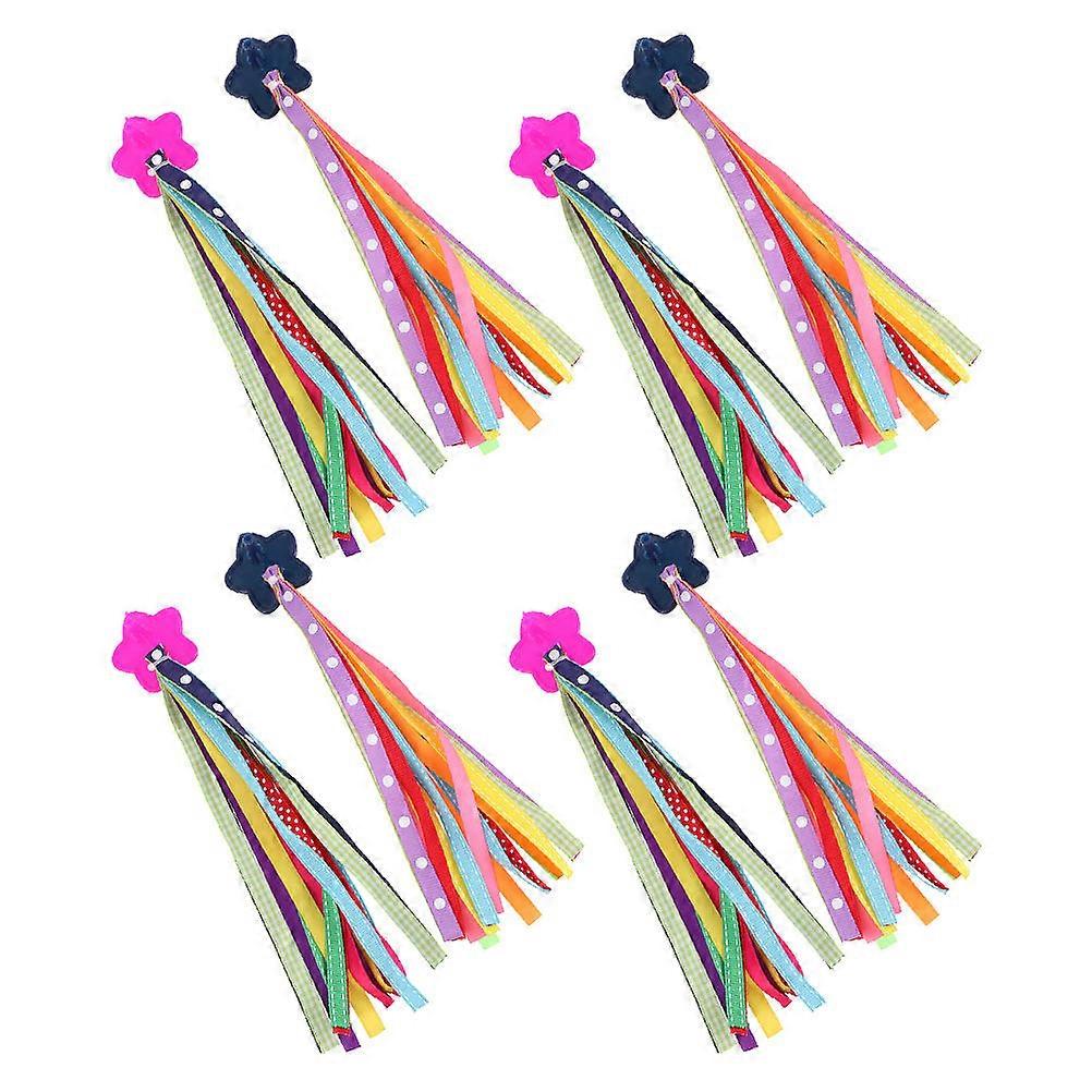 Bicycle Handlebar Streamers Colorful Ribbons for Kids 4Pair Tassels