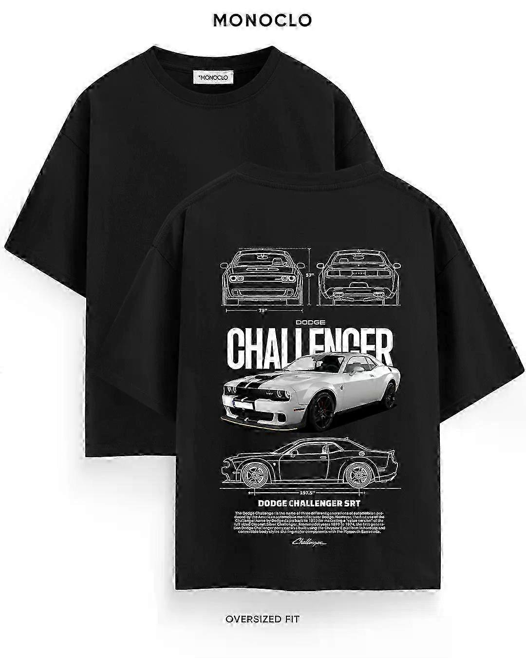 Camiseta Dodge Challenger SRT Prata Rockinstone Nova