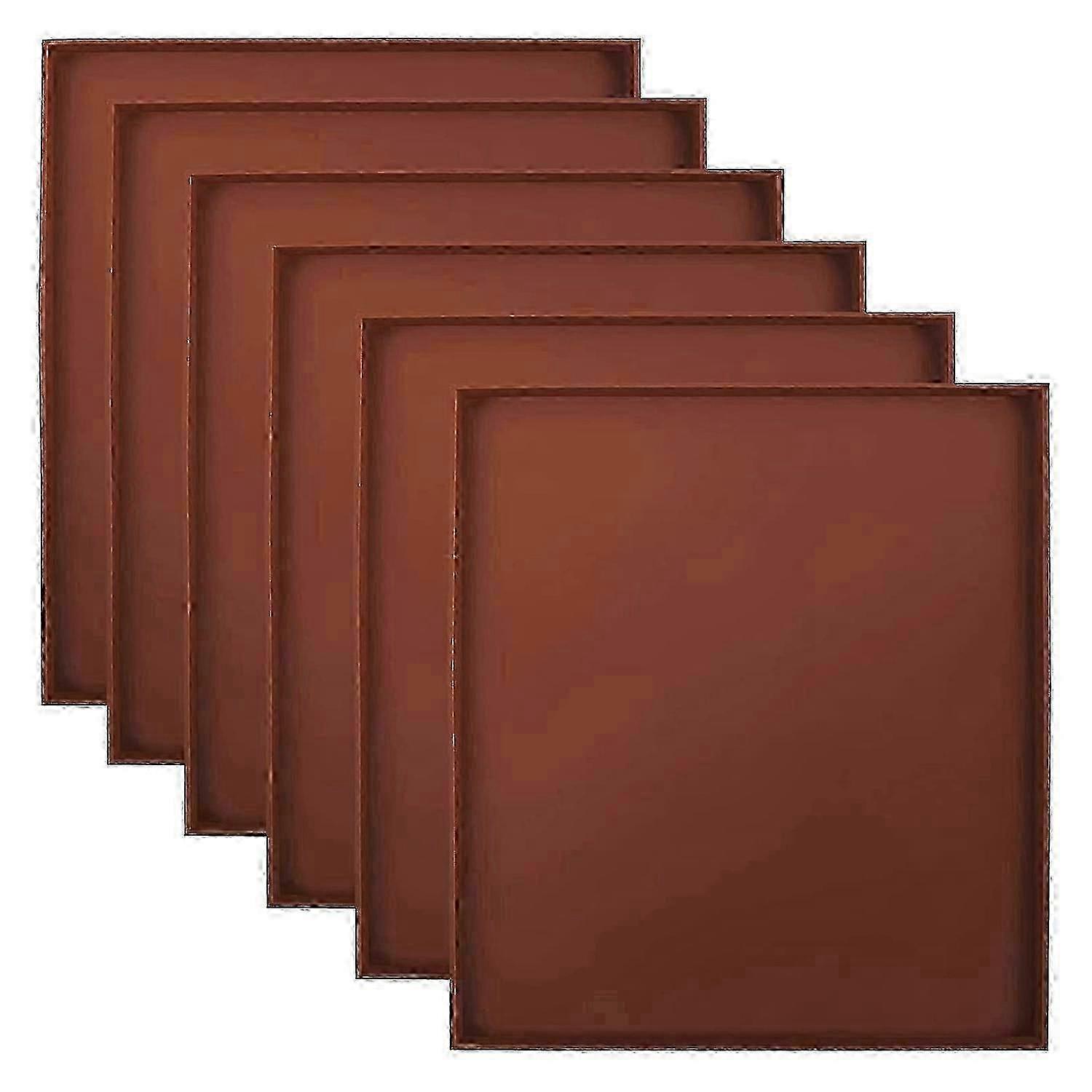 6 Pack Silicone Dehydrator Sheets Non Stick Square Edge Dehydrator Trays for Meat Vegetables Fruit