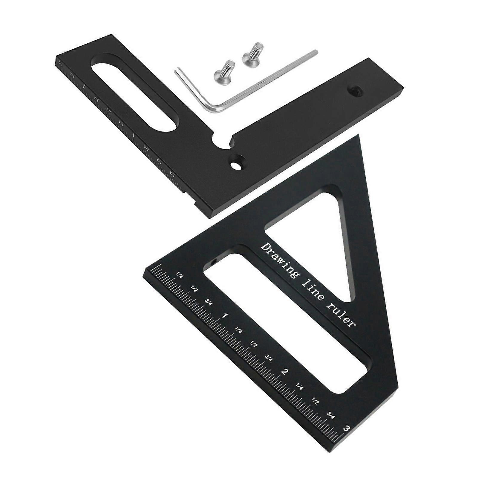 Accuracy Aluminum Triangle Rulers Strong for Accurate 90 Degree Angles Marking Strong Construction Measurement Tool  Thin Model