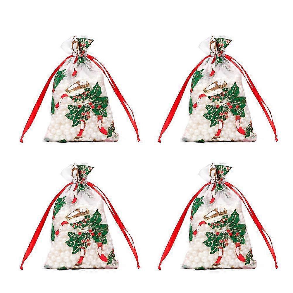 Christmas Gift Storage Bag with Drawstring Closure 10 Pieces